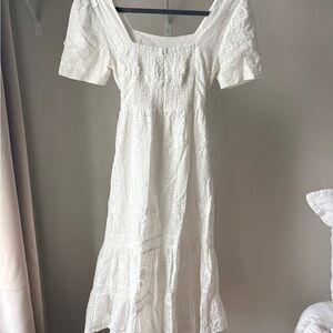 Adelyn Rae White Midi Dress